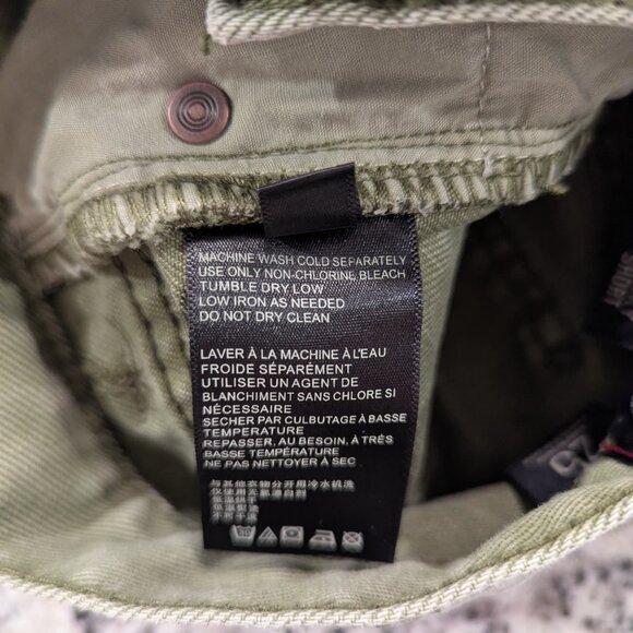 BDG High-Rise Cheeky Shorts 25 Green Frayed Hem - Picture 6 of 8